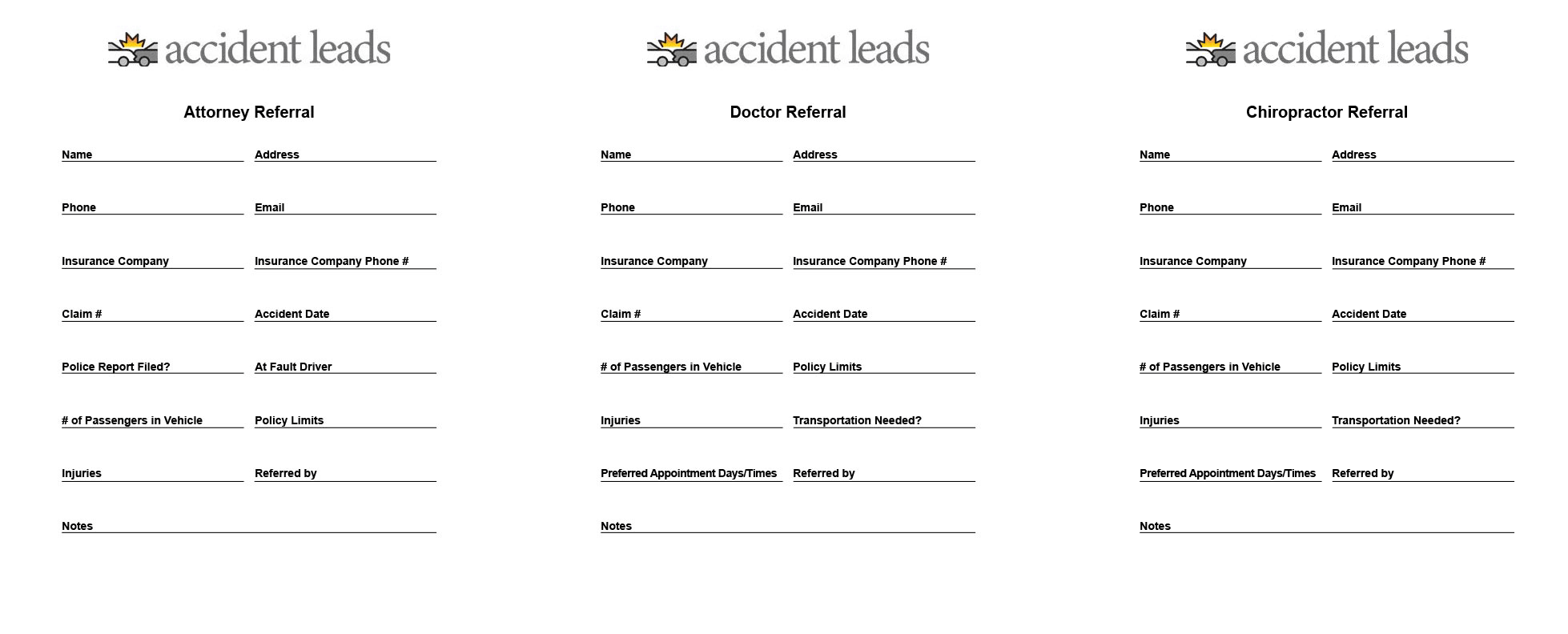 3 Referral Forms